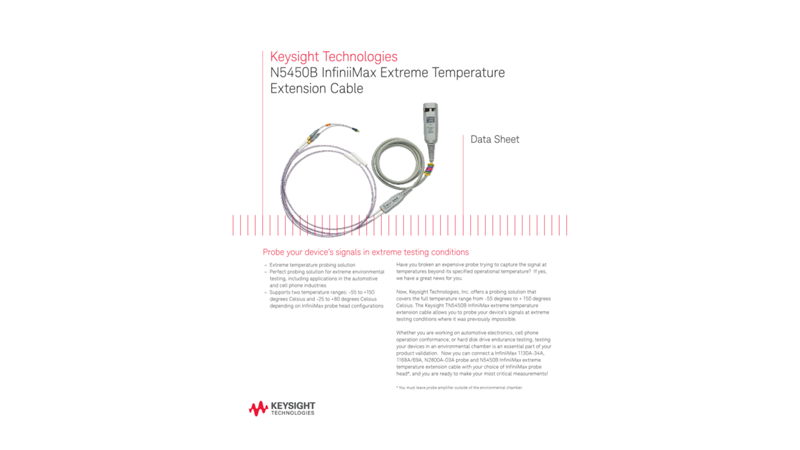 N5450A InfiniiMax Extreme Temperature Extension Cable 